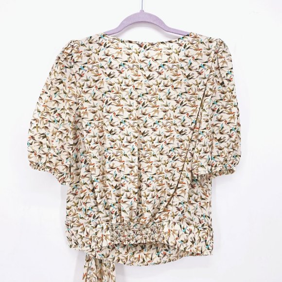 Leifnotes Side-Tied Sparrows Blouse - Picture 9 of 13